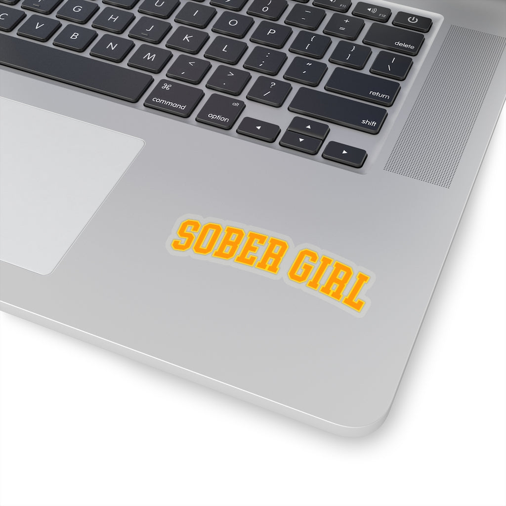 Sober Girl Varsity Sticker