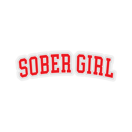 Sober Girl Varsity Sticker (red)